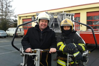 Cvičení hasičů k prověřování připravenosti techniky na stanici v Krči