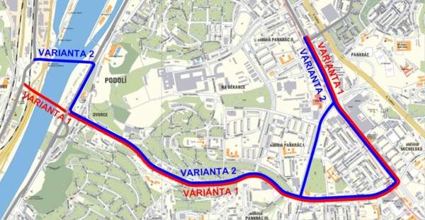 Tramvajové spojení Pankráce a Smíchova Obrázek 1